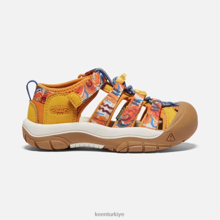 Keen 8L2D2408 çocuklar küçük 'newport x açık afro portakal kabuğu-sarı