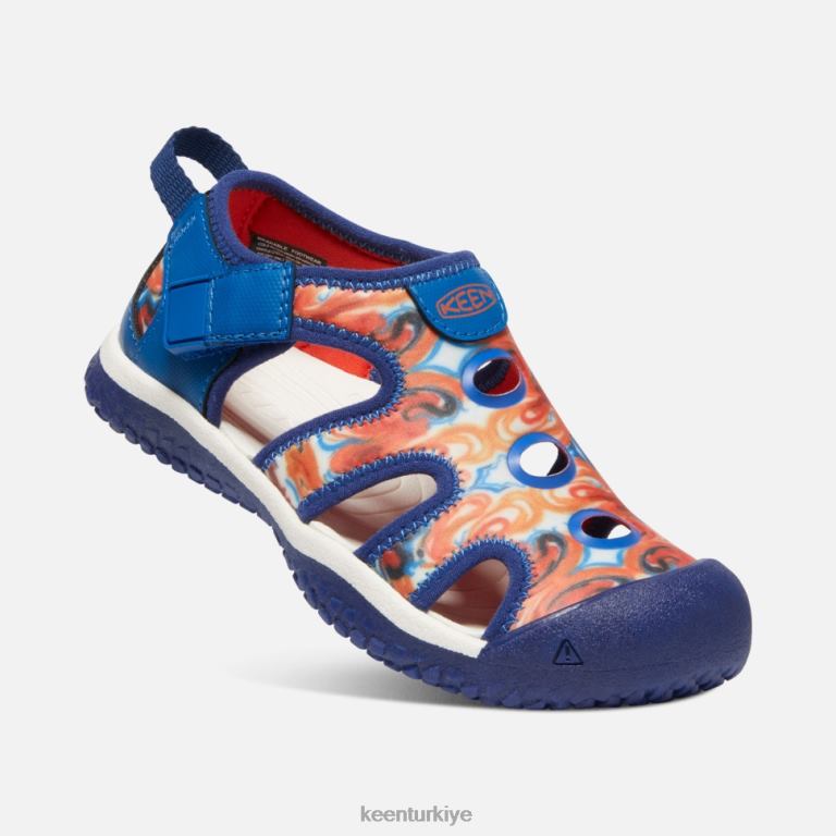 Keen 8L2D2411 çocuklar küçük \' vatoz x açık afro portakal kabuğu-mavi