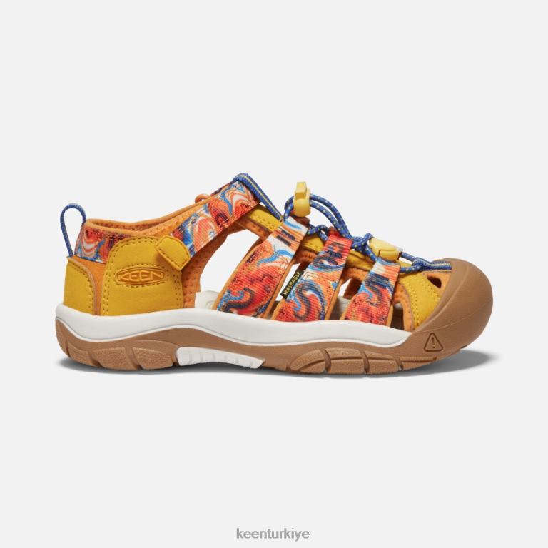 Keen 8L2D2409 çocuklar büyük ' newport x açık afro portakal kabuğu-sarı