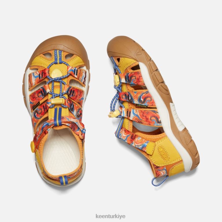Keen 8L2D2409 çocuklar büyük \' newport x açık afro portakal kabuğu-sarı