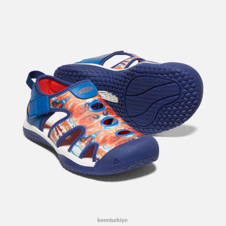 Keen 8L2D2410 çocuklar büyük \' vatoz x açık afro portakal kabuğu-mavi