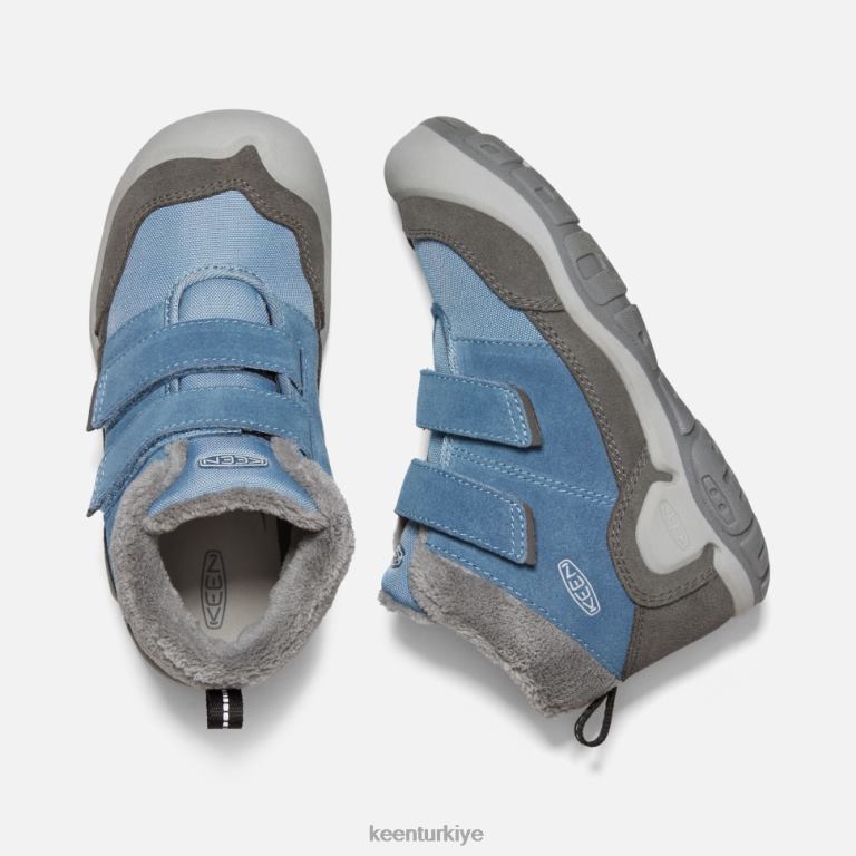Keen 8L2D2554 çocuklar büyük \' knotch çift askılı chukka mıknatıs-mavi gölge