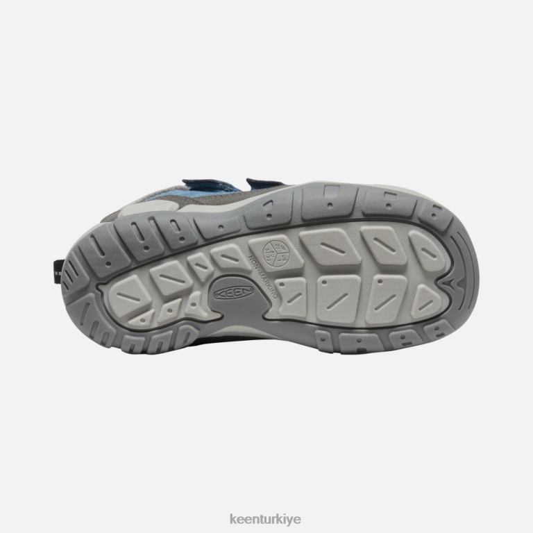 Keen 8L2D2554 çocuklar büyük \' knotch çift askılı chukka mıknatıs-mavi gölge
