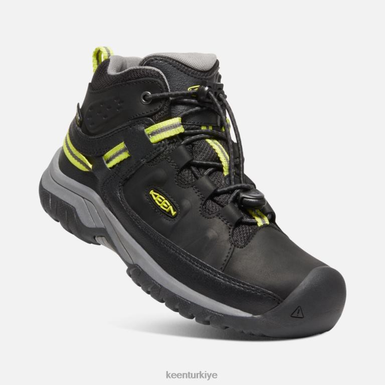 Keen 8L2D2600 çocuklar büyük \' targhee su geçirmez bot siyah-çelik gri
