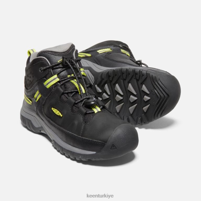 Keen 8L2D2600 çocuklar büyük \' targhee su geçirmez bot siyah-çelik gri