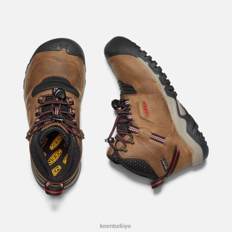 Keen 8L2D2602 çocuklar big\' ridge esnek su geçirmez bot bizon-kırmızı halı