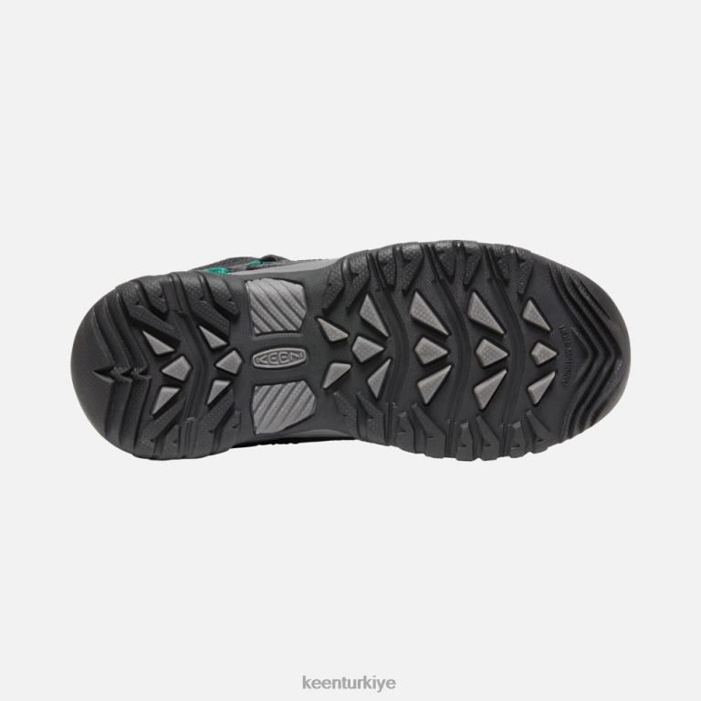 Keen 8L2D2604 çocuklar büyük \' targhee su geçirmez ayakkabı siyah-yıldızlı beyaz
