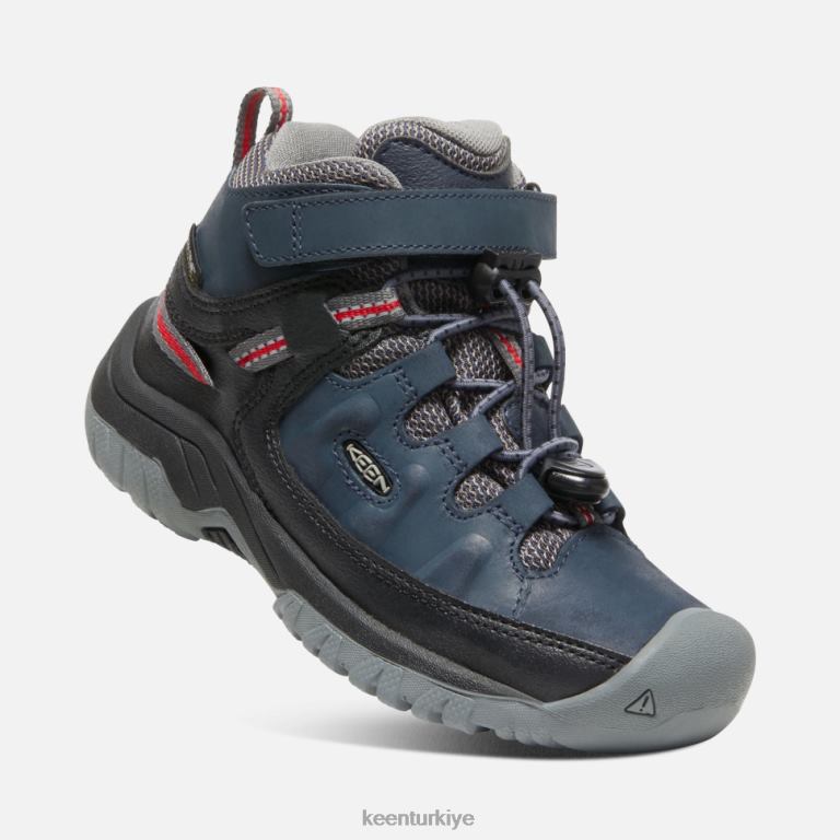 Keen 8L2D2537 çocuklar küçük \' targhee su geçirmez bot mavi geceler-kırmızı halı