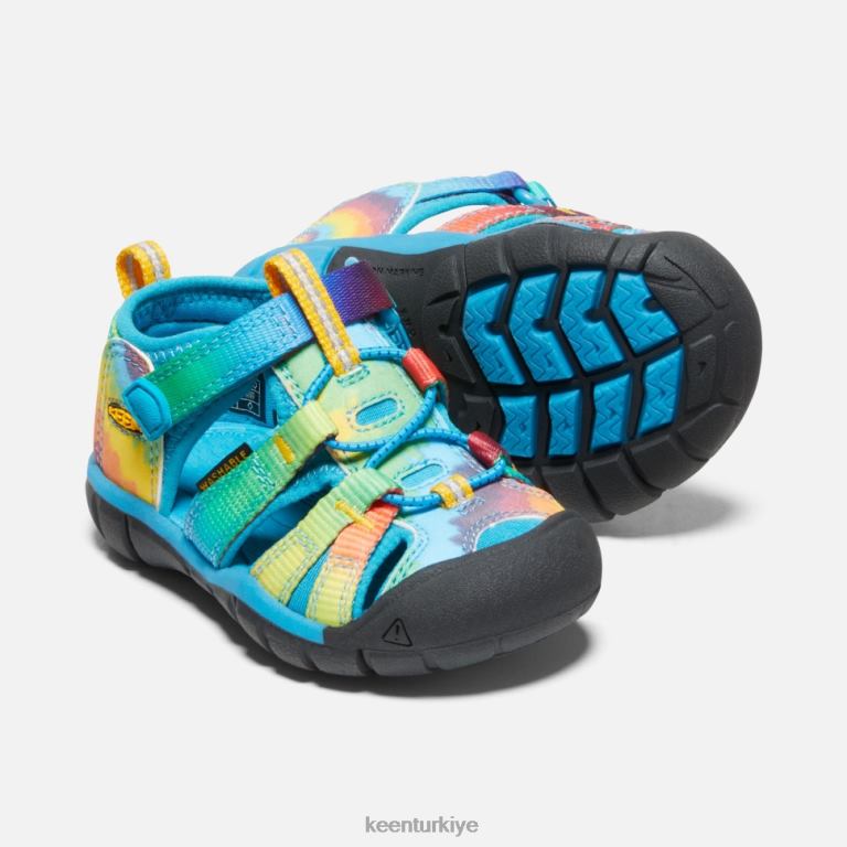 Keen 8L2D2584 çocuklar küçük çocuklar için seacamp ii cnx canlı mavi-orijinal batik boya
