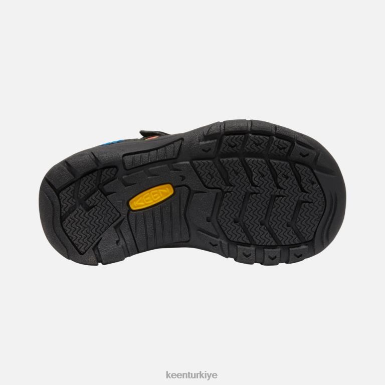 Keen 8L2D2592 çocuklar küçük \'newport ayakkabısı siyah-orijinal batik