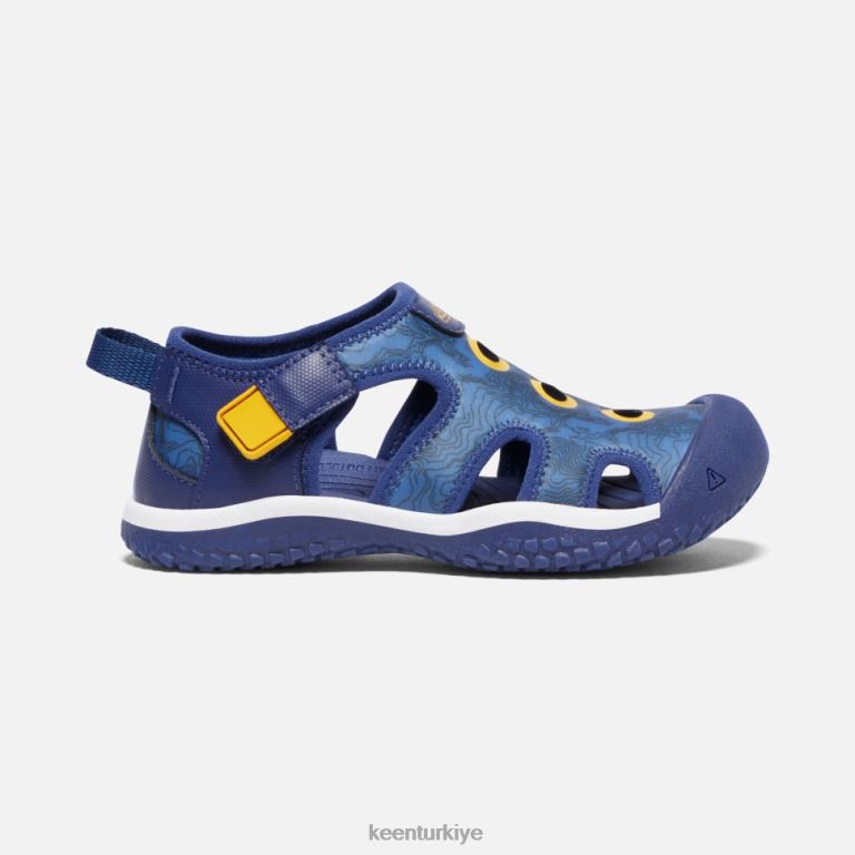 Keen 8L2D2594 çocuklar küçük vatoz sandalet parlak kobalt mavisi derinlikler