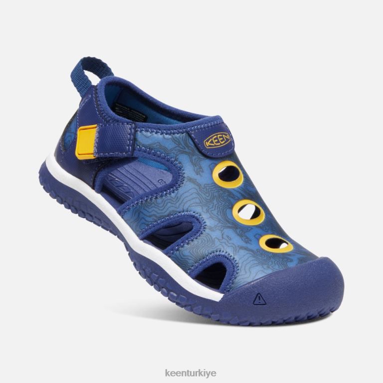 Keen 8L2D2594 çocuklar küçük vatoz sandalet parlak kobalt mavisi derinlikler
