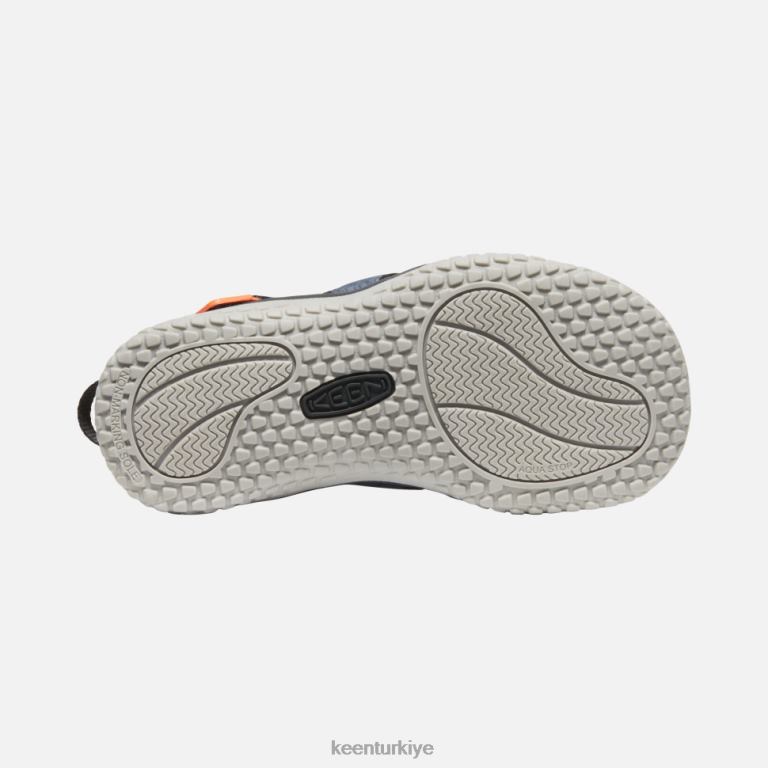Keen 8L2D2595 çocuklar büyük \'vatoz sandalet siyah güvenlik turuncu