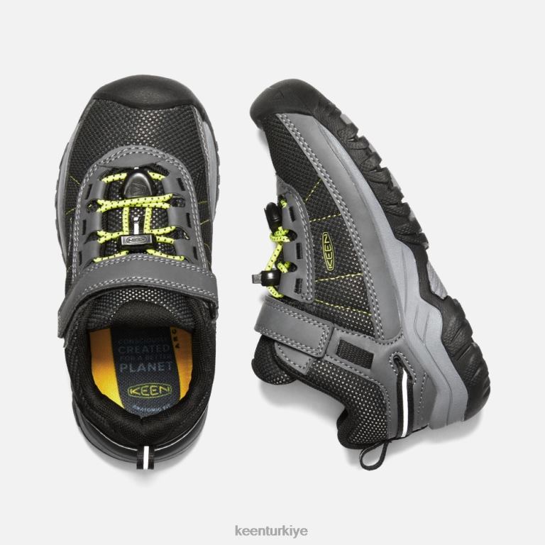 Keen 8L2D2536 çocuklar little\' targhee spor havalandırma ayakkabısı çelik gri-gece çuha çiçeği