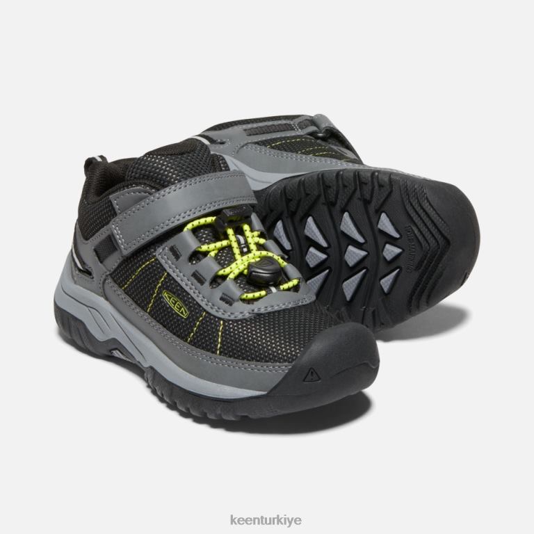 Keen 8L2D2536 çocuklar little\' targhee spor havalandırma ayakkabısı çelik gri-gece çuha çiçeği