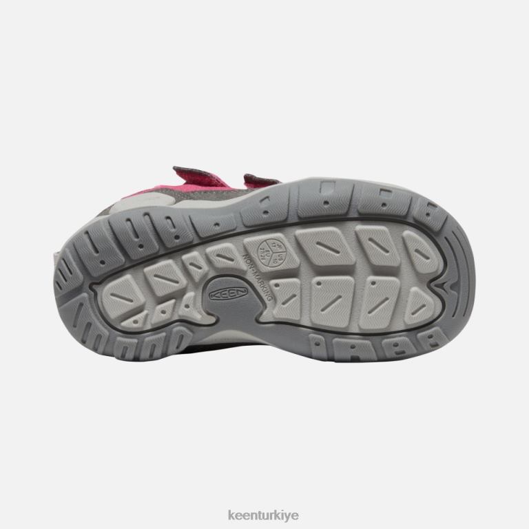 Keen 8L2D2556 çocuklar little\' knotch çift askılı chukka meyve güvercini-siyah