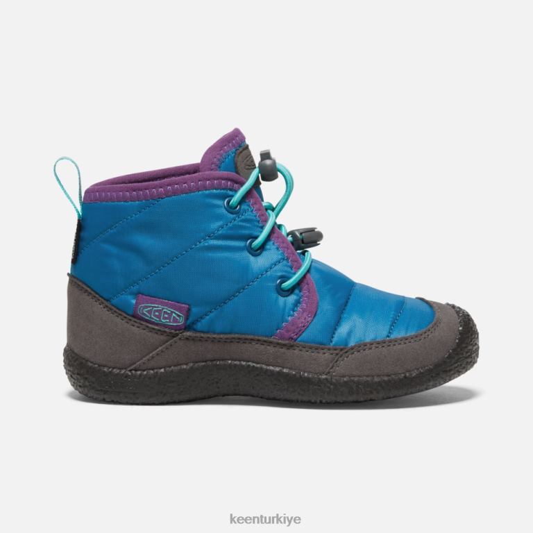 Keen 8L2D2560 çocuklar küçük 'howser ii su geçirmez chukka mikonos mavi-atlantis