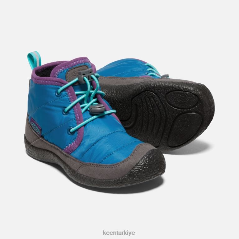 Keen 8L2D2560 çocuklar küçük \'howser ii su geçirmez chukka mikonos mavi-atlantis