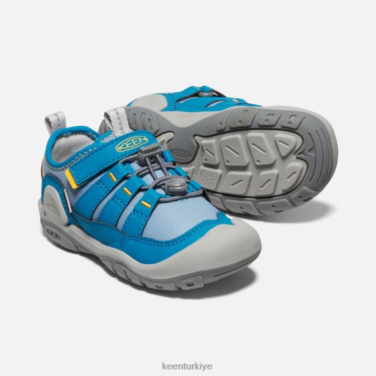 Keen 8L2D2562 çocuklar küçük \' knotch içi boş spor ayakkabı mavi gölge-mikonos mavisi