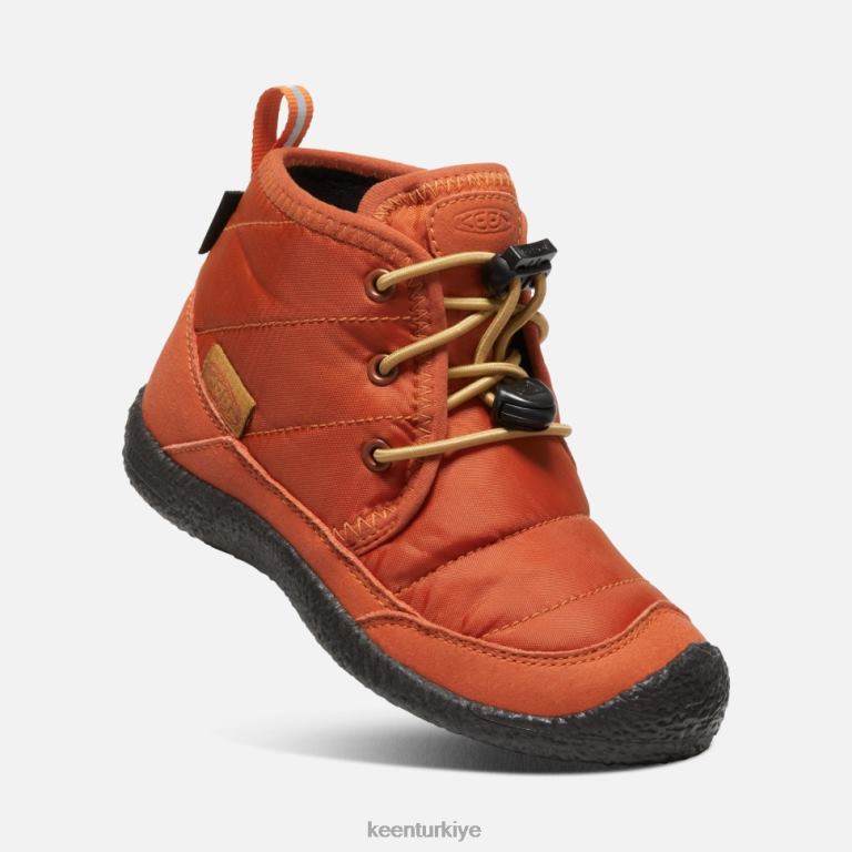 Keen 8L2D2571 çocuklar küçük \'howser ii su geçirmez chukka çömlekçiler kil-siyah