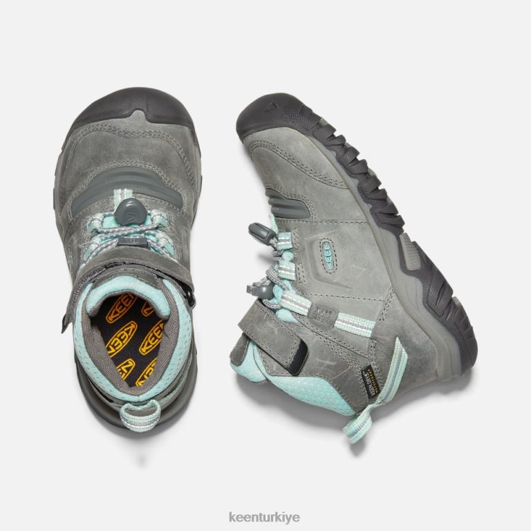 Keen 8L2D2598 çocuklar little\' ridge esnek su geçirmez bot gri-mavi renk tonu