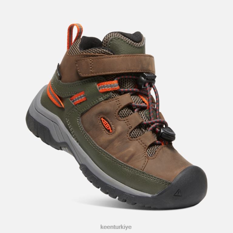 Keen 8L2D2605 çocuklar küçük \' targhee su geçirmez bot karanlık dünya-orman gecesi