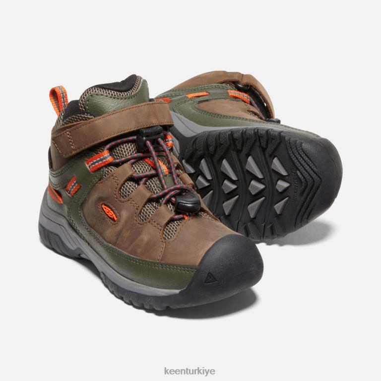 Keen 8L2D2605 çocuklar küçük \' targhee su geçirmez bot karanlık dünya-orman gecesi