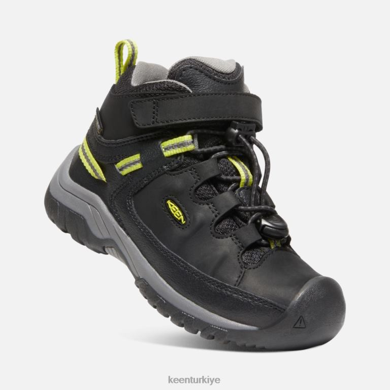 Keen 8L2D2607 çocuklar küçük \' targhee su geçirmez bot siyah-çelik gri