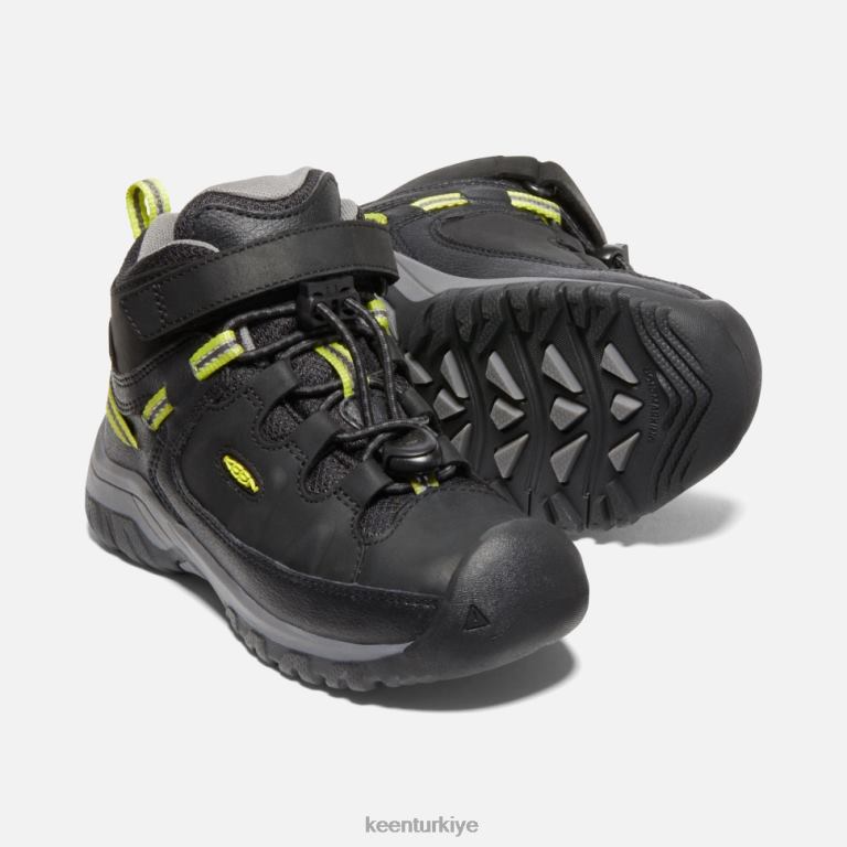 Keen 8L2D2607 çocuklar küçük \' targhee su geçirmez bot siyah-çelik gri