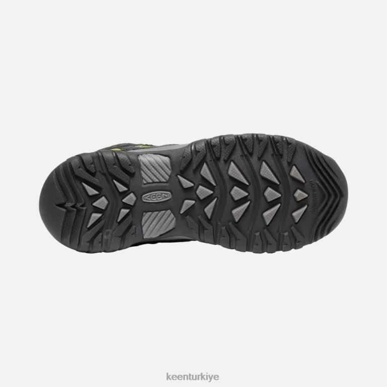 Keen 8L2D2270 çocuklar eski \' targhee su geçirmez yürüyüş botları siyah-çelik gri