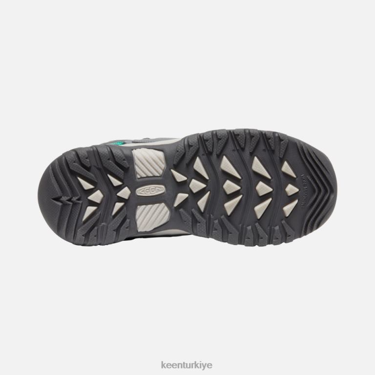 Keen 8L2D2271 çocuklar eski \' targhee su geçirmez yürüyüş botları çelik gri-porselen