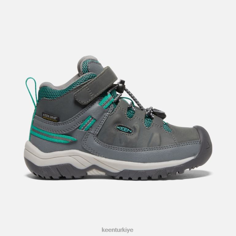 Keen 8L2D2528 çocuklar küçük ' targhee su geçirmez bot çelik gri-porselen