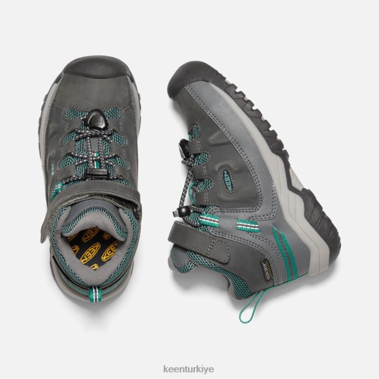 Keen 8L2D2528 çocuklar küçük \' targhee su geçirmez bot çelik gri-porselen