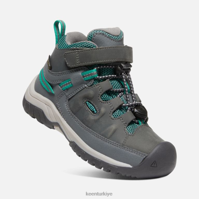 Keen 8L2D2528 çocuklar küçük \' targhee su geçirmez bot çelik gri-porselen