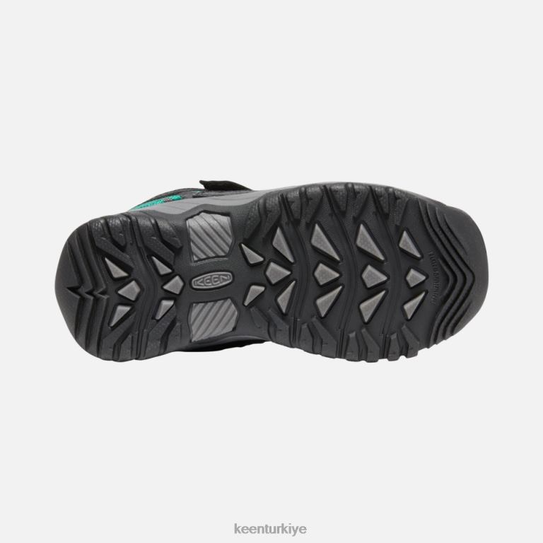 Keen 8L2D2532 çocuklar küçük \' targhee su geçirmez ayakkabı siyah-yıldızlı beyaz