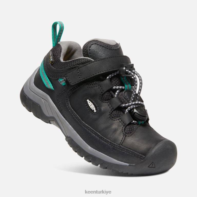 Keen 8L2D2532 çocuklar küçük \' targhee su geçirmez ayakkabı siyah-yıldızlı beyaz