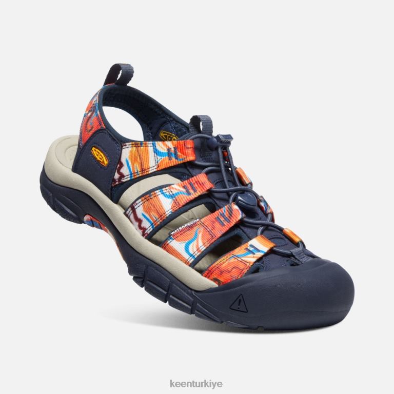 Keen 8L2D2405 erkekler newport x açık afro harika turuncu-lacivert