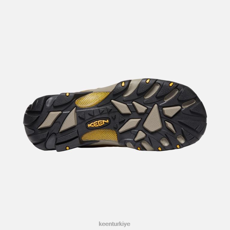 Keen 8L2D2252 erkekler targhee ii su geçirmez geniş kesim yürüyüş ayakkabısı çağlayan kahverengi-altın sarısı