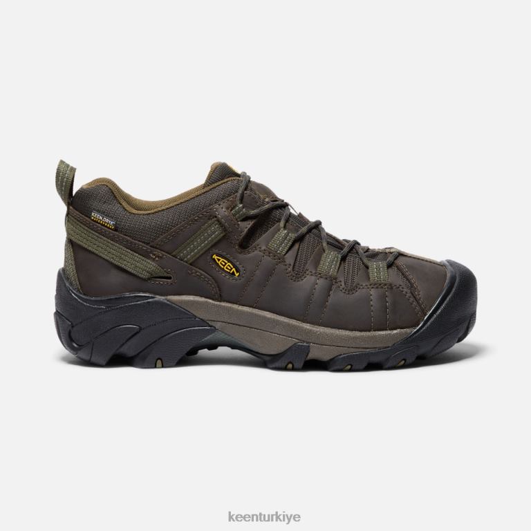 Keen 8L2D2253 erkekler targhee ii su geçirmez geniş kesim yürüyüş ayakkabısı kantin-koyu zeytin