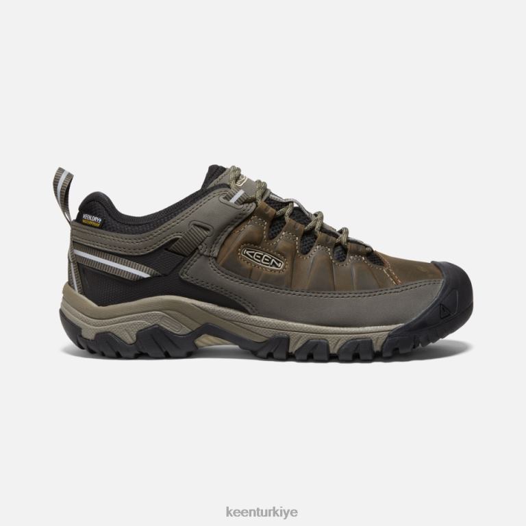 Keen 8L2D2257 erkekler targhee iii su geçirmez yürüyüş ayakkabısı bungee kordon-siyah