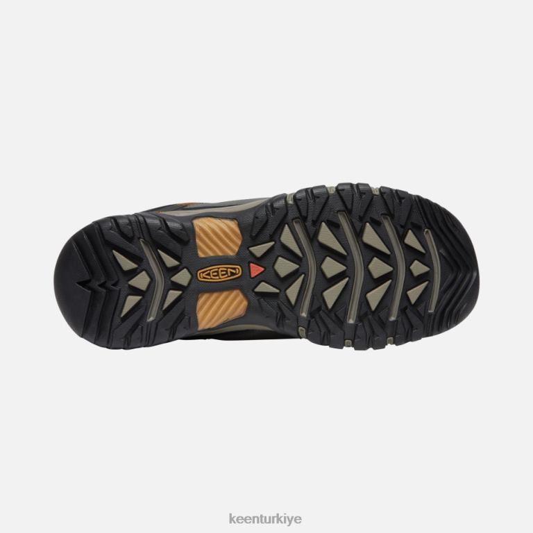 Keen 8L2D2258 erkekler targhee iii su geçirmez yürüyüş ayakkabısı siyah zeytin-altın kahverengi