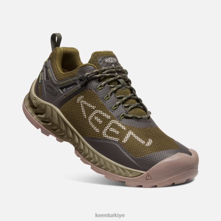 Keen 8L2D2391 erkekler nxis evo su geçirmez ayakkabı koyu zeytin-siyah zeytin