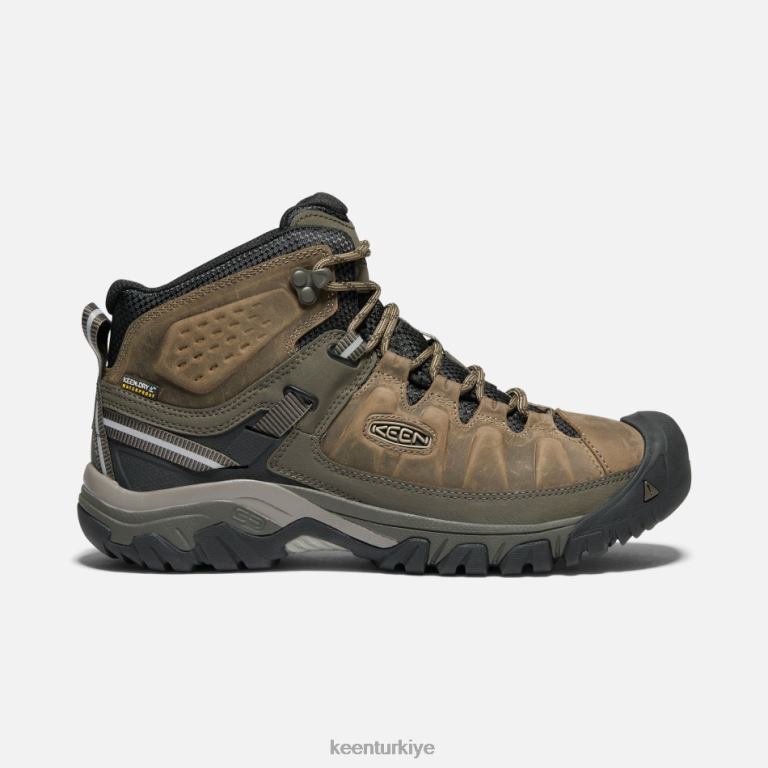 Keen 8L2D2263 erkekler targhee iii su geçirmez yürüyüş botu bungee kordon-siyah