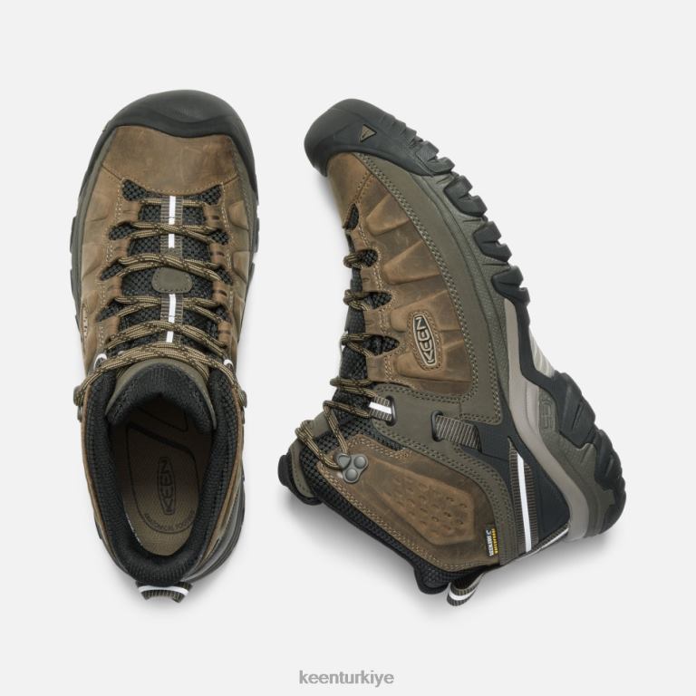 Keen 8L2D2263 erkekler targhee iii su geçirmez yürüyüş botu bungee kordon-siyah