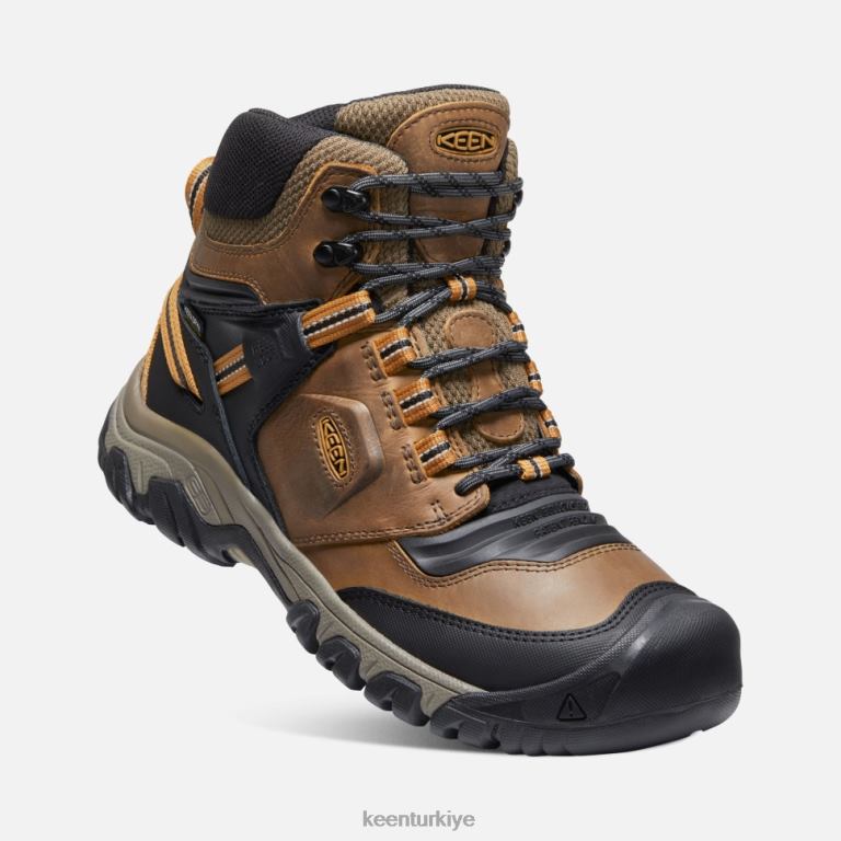 Keen 8L2D2478 erkekler ridge flex su geçirmez bot geniş bizon-altın kahverengi