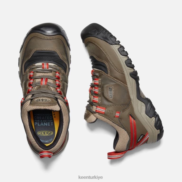 Keen 8L2D2504 erkekler ridge esnek su geçirmez geniş Timberwolf-ketçap