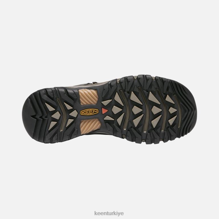 Keen 8L2D2512 erkekler targhee iii su geçirmez orta geniş siyah zeytin-altın kahverengi