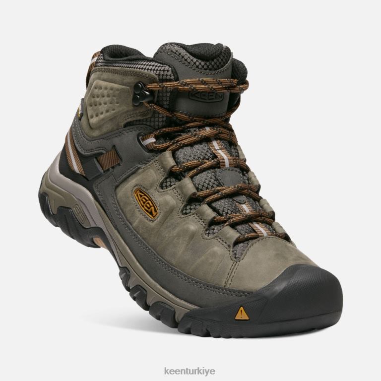 Keen 8L2D2512 erkekler targhee iii su geçirmez orta geniş siyah zeytin-altın kahverengi
