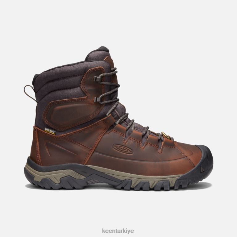 Keen 8L2D2520 erkekler targhee yüksek dantel su geçirmez bot kakao-malç