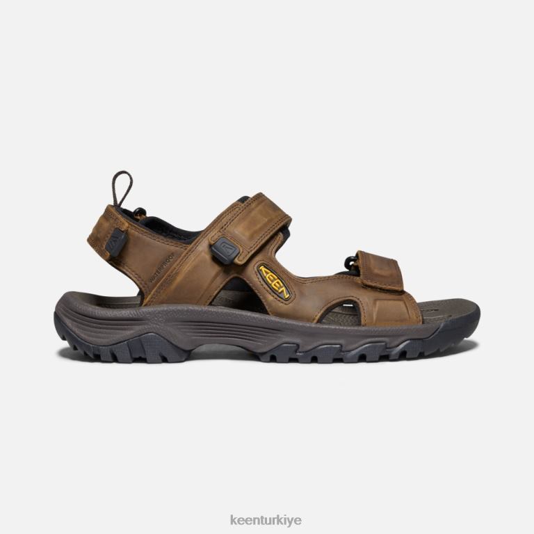 Keen 8L2D2522 erkekler targhee iii burnu açık sandalet bizon malç